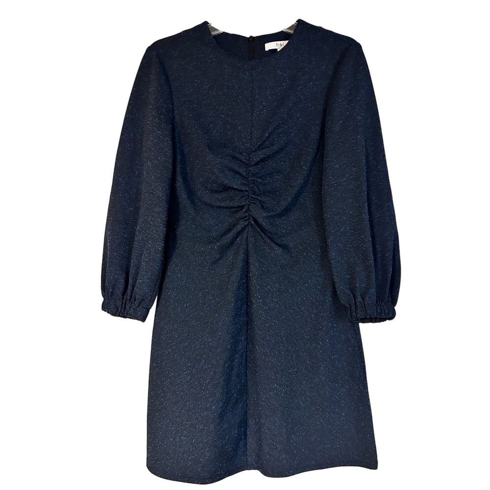 Tibi Eclipse Ruched Piqué Minidress Size 8 Dress